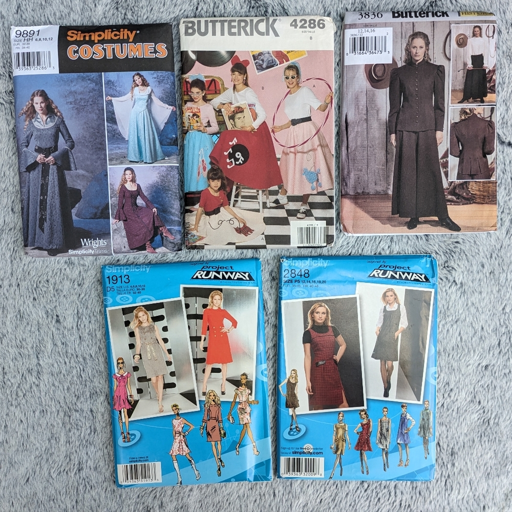 Costumes & Project‎ Runway Pattern Bundle Simplicity Butterick